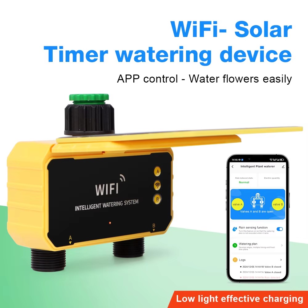 Smart Garden System - 1/2 Outlets WIFI Solar Irrigation Timing