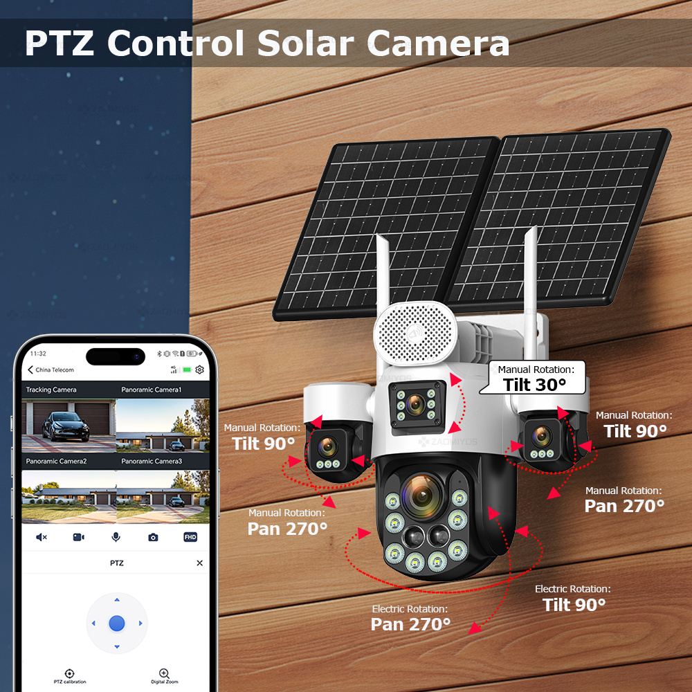 4 Lens Outdoor 360° Surveillan - đánh giá và giá Garden Camera