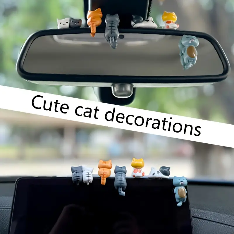 6pcs PVC Cartoon Cat Figurines - đánh giá và giá Plant Monitor