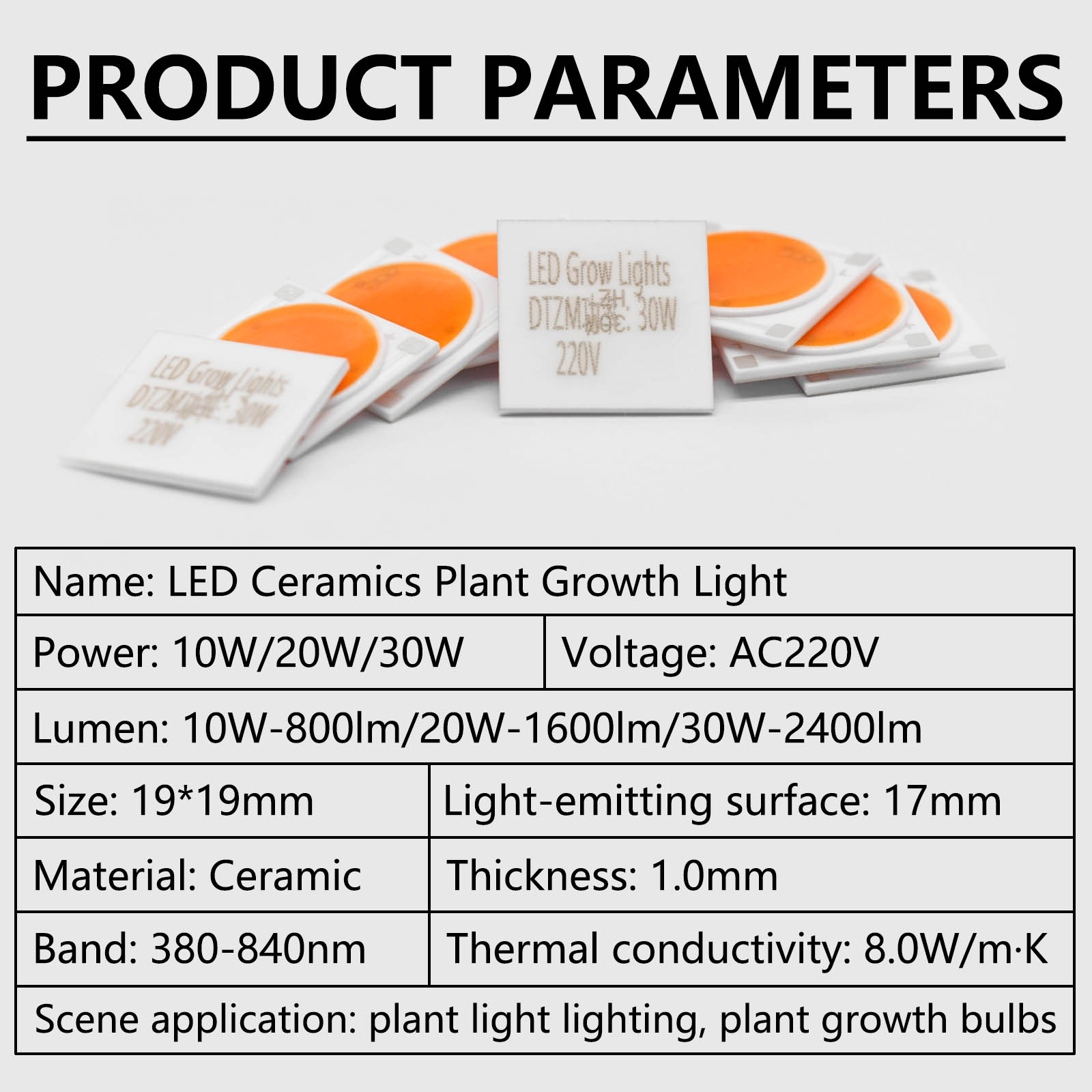 5pcs Ceramics Base LED COB Chi - đánh giá và giá Plant Grow Light Full Spectrum