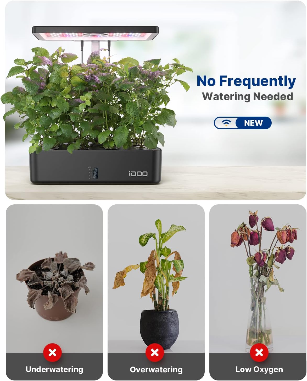 12 Pods WiFi Hydroponics Growi - đánh giá và giá Indoor Garden Kit