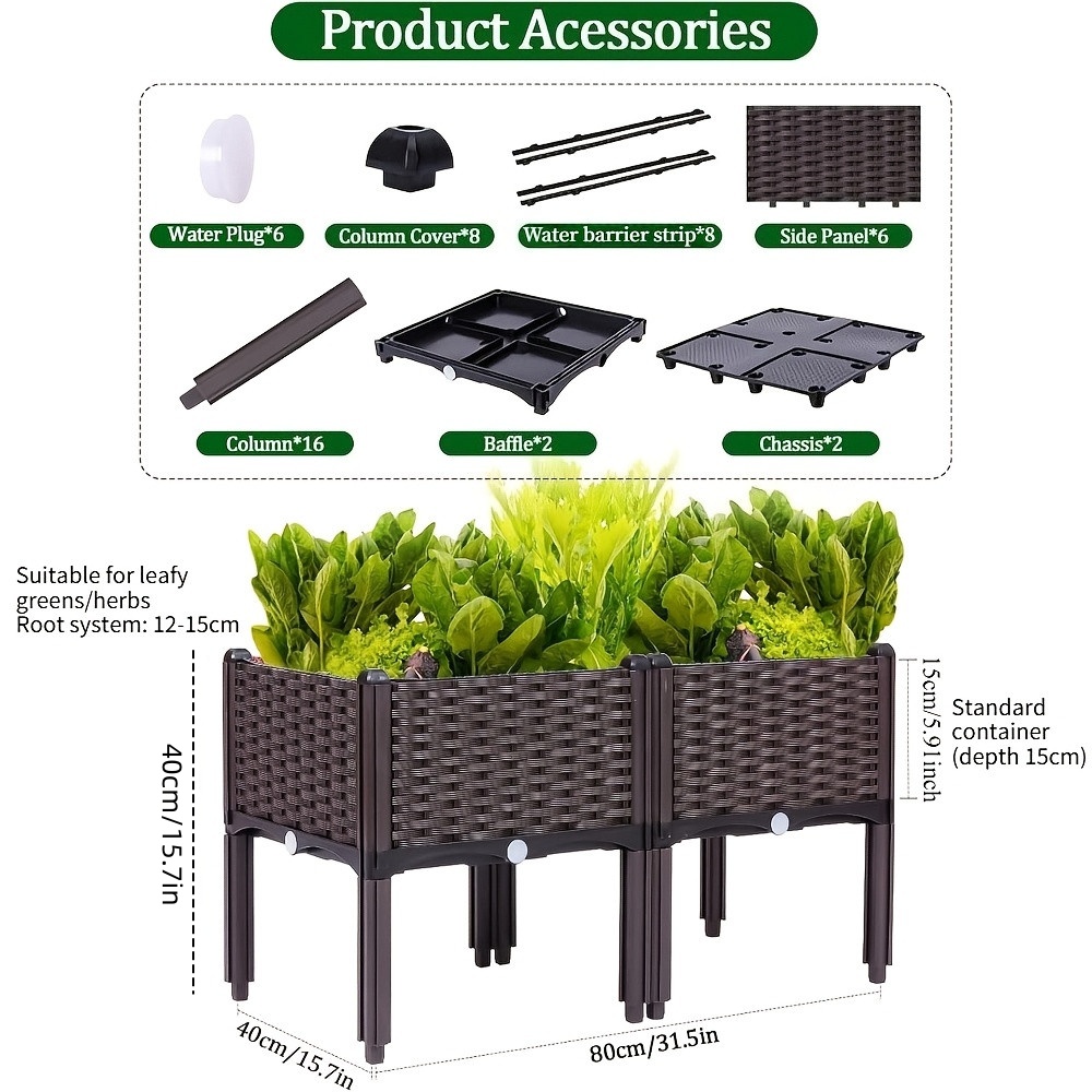 Garden Raised Bed, Elevated Fl - đánh giá và giá Self Watering Planter