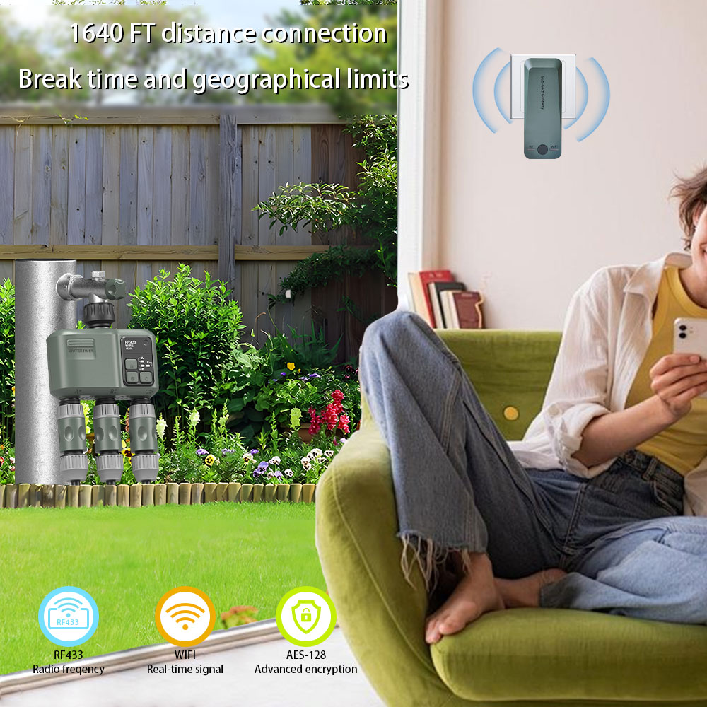 Tuya Wifi+RF433 3-outlet Water - đánh giá và giá Smart Garden Kit